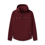 flatlay Dri-Core™ Zip Hoodie in crimson, front view