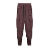 flatlay Tetra-Lite Cargo High Rib Jogger in faded plum, front view