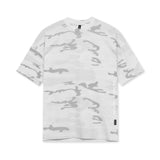Flatlay of CottonPlus™ Oversized Tee in white camo, front view