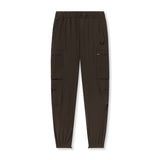 flatlay Tetra-Lite Standard Zip Jogger in dark earth, front view