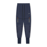 flatlay Tetra-Lite Tech High Rib Jogger in navy, front view