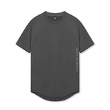flatlay Core Mesh Established Tee in space grey, front view