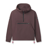Flatlay of Weather-Ready Anorak Jacket in nightshade burgundy, front view