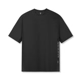 Flatlay of Supima® Mesh Panel Oversized Tee in Dusk Black, front view