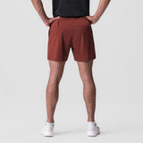 Ultralite 6" Linerless Short in brick, back view on model