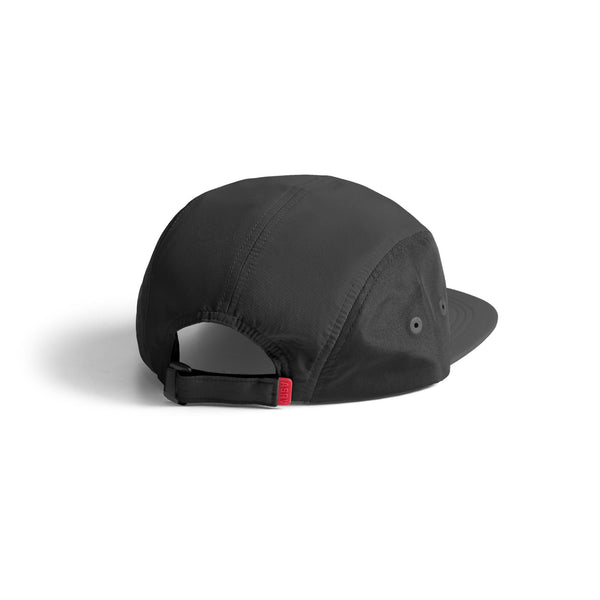 0814. 5-Panel Run Cap - Black/Black"ASRV"