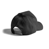 Black A-Frame Hat with white wings design, back view showing snapback closure