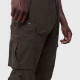 Tetra-Lite Cargo High Rib Jogger in Dark Earth, worn by model showing side cargo pockets