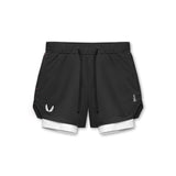 0828. AeroSilver® 5" Liner Short - Black "Wings"/White