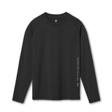 flatlay 0832. 3D-Lite® 2.0 Fitted Long Sleeve in black, front view