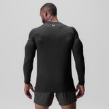3D-Lite® 2.0 Fitted Long Sleeve in black, back view on model