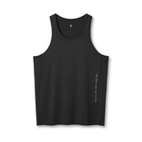flatlay 0834. 3D-Lite® 2.0 Training Singlet in black with OTWR text detail, front view