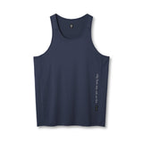 flatlay 0834. 3D-Lite® 2.0 Training Singlet in navy with OTWR text, front view