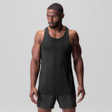 Black 3D-Lite 2.0 training singlet worn by male model, front view