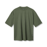 Flatlay of 3D-Lite 2.0 Lycra oversized tee in olive with OTWR text, front view