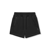 flatlay of black Tech-Terry Sidelock Sweat Short, front view