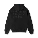 Flatlay Tech-Terry Zip Pocket Hoodie in black, back view