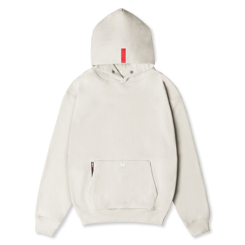 0874. Tech-Terry™ Zip Pocket Hoodie - Stone/White "OTWR"