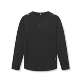 flatlay AeroSilver Training Long Sleeve in black with Space Bracket design, front view