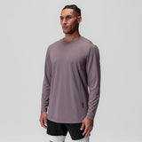 AeroSilver Training Long Sleeve in moonscape purple, worn by model, front view