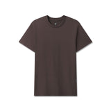 flatlay Supima Essential Tee in dark earth, front view