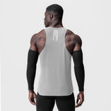 Laser-Vent™ Singlet Tank in slate grey, worn by model, back view