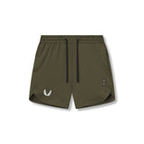 flatlay AeroSilver 7" Linerless Short in olive, front view