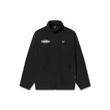 Black Aerotex Weather-Ready Bonded Windbreaker displayed on mannequin, front view