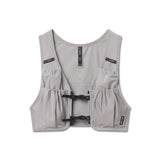 Flatlay ASRV 1080 Run Pack vest in slate grey, front view