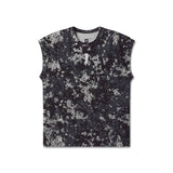 flatlay Tech Essential Cap Shoulder Cutoff in black pixel camo, front view