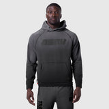 Black Tech-Terry Training Hoodie worn by model, front view