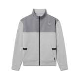 Flatlay of Dri-Core Sidelock Full Zip jacket in slate grey, front view