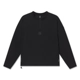 flatlay Tetra-Lite® Blade Collar Zip Jacket in black, front view