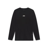 flatlay Polartec® Delta Longsleeve in black, front view