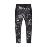 flatlay Lycra® Ribbed Running Tight in black pixel camo, front view