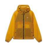 flatlay Weather-Ready Transparent Ripstop Shell Jacket in amber, front view