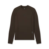 flatlay LYCRA® ADAPTIV Baselayer Longsleeve in Dark Earth, front view