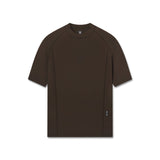 flatlay LYCRA® ADAPTIV Baselayer Shortsleeve in Dark Earth, front view