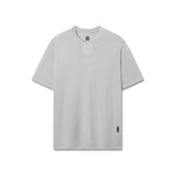 flatlay Polartec® Delta Polo in slate grey, front view
