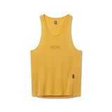 flatlay Polartec® Delta Singlet in amber yellow, front view