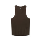 flatlay Polartec® Delta Singlet in dark earth, front view