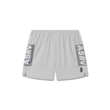 flatlay Tetra-Lite Adventure Short in slate grey with dark grey side panels, front view
