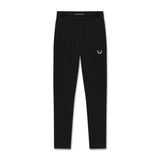 flatlay Hybrid Belt-Pack Run Jogger in black, front view
