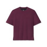 Flatlay of SUPIMA® Ice-Skin™ Reversible Tee in Merlot, front view