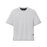 Flatlay of SUPIMA® Ice-Skin™ Reversible Tee in slate grey with black interior, front view