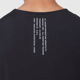 Warpflexx-Lite Training Tank in black, back view with text graphic on model