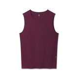 flatlay Warpflexx-Lite Training Tank in merlot, front view