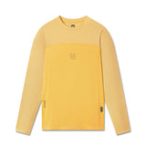 flatlay AEROSILVER® UPF50+ Run Long Sleeve in amber yellow, front view