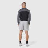 AEROSILVER® UPF50+ Run Long Sleeve in black and gray, worn by model from behind