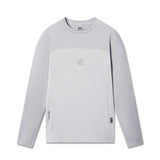 flatlay AEROSILVER UPF50+ Run Long Sleeve in Slate Grey, front view